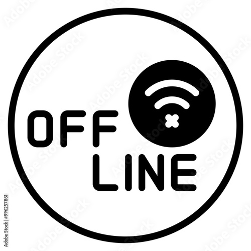 no internet glyph icon