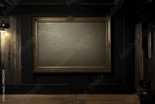 blank photo frame on wall