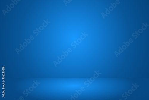 Abstract blue background,Smooth blur background like in a room with spot lights shining on the floor or on the stage,Vector illustration 