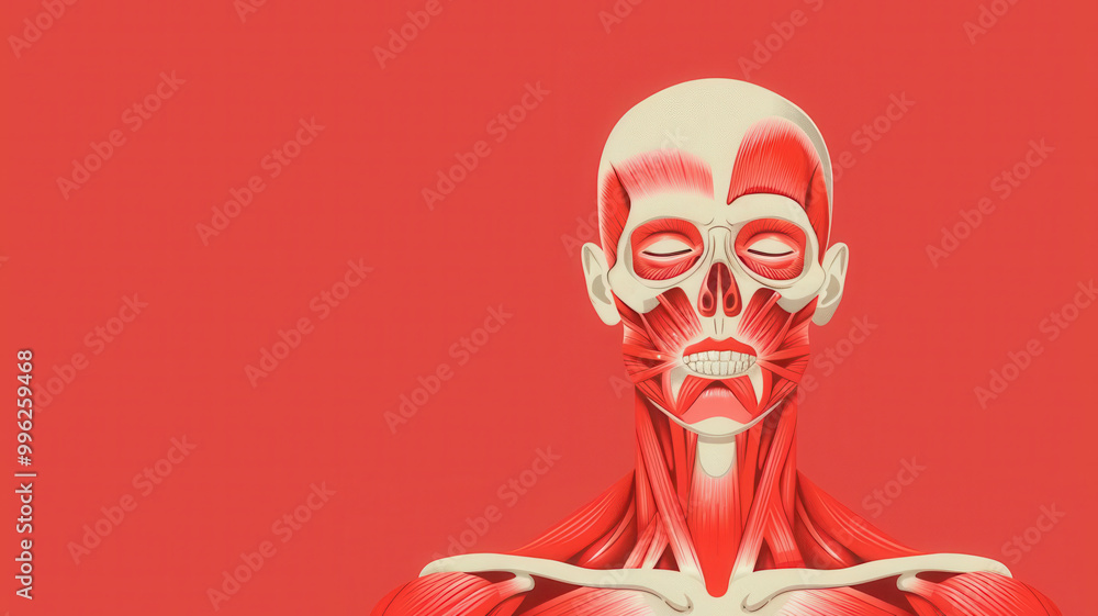 Medical imaging, muscle pain spots, flat design illustration, copy space for text, focus cover all object, deep dept of field Medical imaging, muscle pain spots, flat design illustration, copy space for text, focus cover all object, deep dept of field