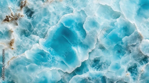 Polished larimar with soft ...