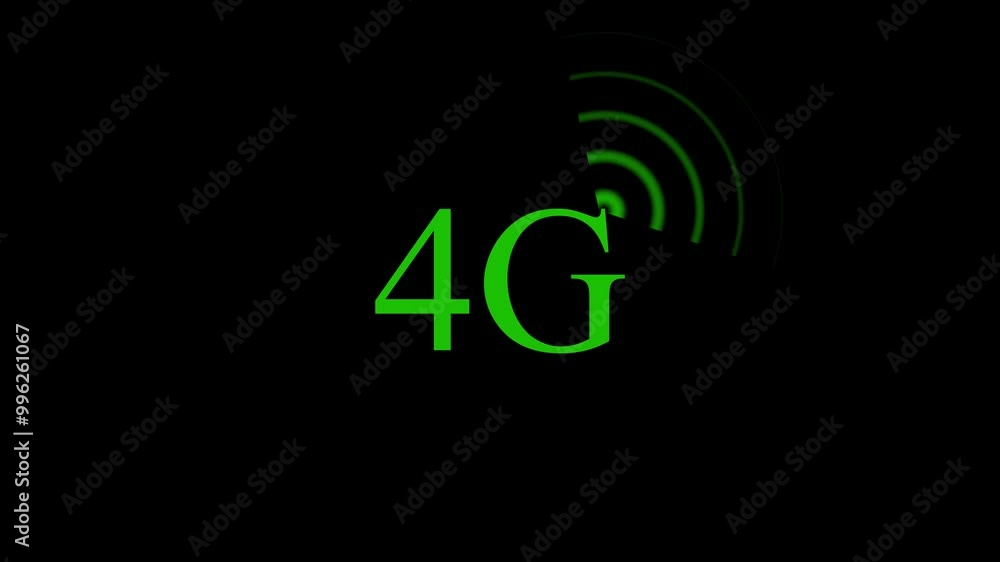 the Animated 5G network icon design in flat icon. Technology concept icon. 5G network. black background the Animated 5G network icon design in flat icon. Technology concept icon. 5G network. black background