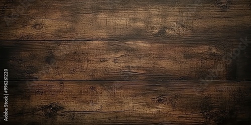 Dark Brown Wooden Background with Rough Texture