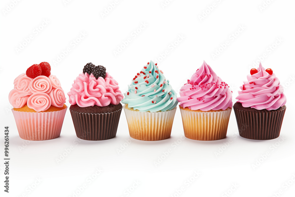 Several cupcakes on white background. Pastry related themes. Bakery professions. Cupcake making. Buying and selling cupcakes. Images for graphic designers. Cookbook. Isolated cupcake. Several cupcakes on white background. Pastry related themes. Bakery professions. Cupcake making. Buying and selling cupcakes. Images for graphic designers. Cookbook. Isolated cupcake.