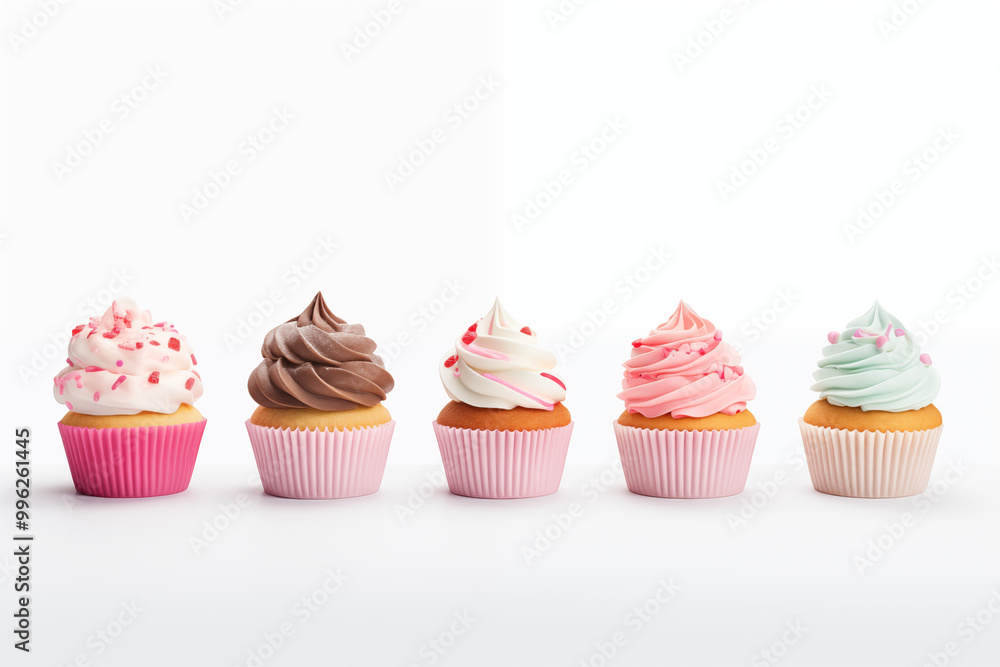 Several cupcakes on white background. Pastry related themes. Bakery professions. Cupcake making. Buying and selling cupcakes. Images for graphic designers. Cookbook. Isolated cupcake. Several cupcakes on white background. Pastry related themes. Bakery professions. Cupcake making. Buying and selling cupcakes. Images for graphic designers. Cookbook. Isolated cupcake.