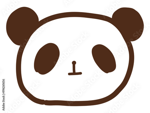 手描きのパンダの顔