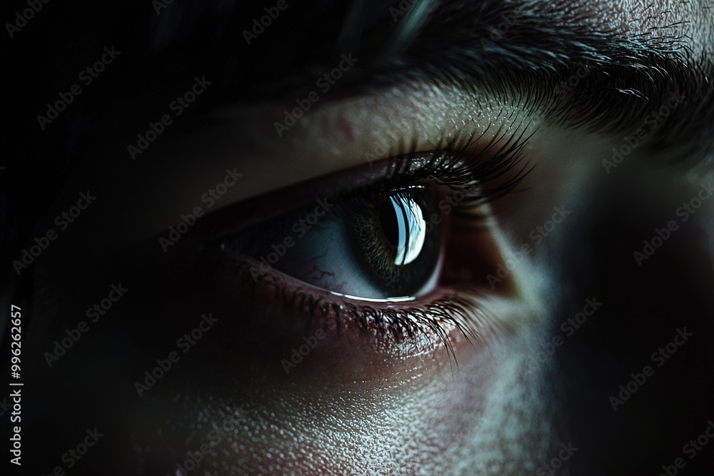 Depressed woman face closeup. Depression, self-harm, and suicidal concept. Generative Ai Depressed woman face closeup. Depression, self-harm, and suicidal concept. Generative Ai
