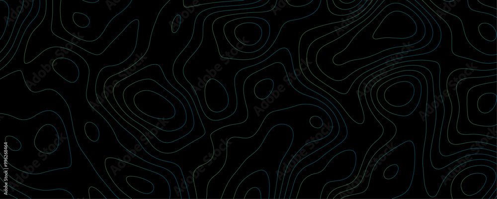 Abstract Topography Map Featuring Geometric Contour Lines and Wavy Relief Patterns on a Dark Background for Hiking and Travel
Abstract Topography Map Featuring Geometric Contour Lines and Wavy Relief Patterns on a Dark Background for Hiking and Travel