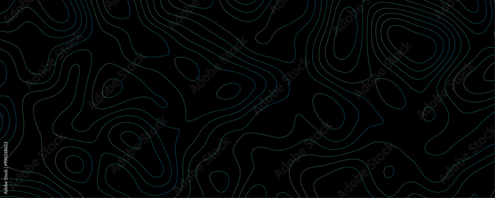 Abstract Topography Map Featuring Geometric Contour Lines and Wavy Relief Patterns on a Dark Background for Hiking and Travel
Abstract Topography Map Featuring Geometric Contour Lines and Wavy Relief Patterns on a Dark Background for Hiking and Travel