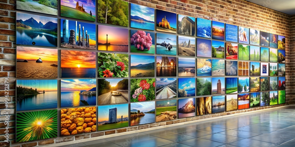 Naklejka premium A picture on a wall informative Vibrant engaging AI Generative