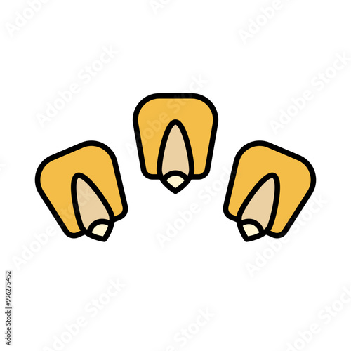 Corn kernel icon. Corn seed icon. Vector.