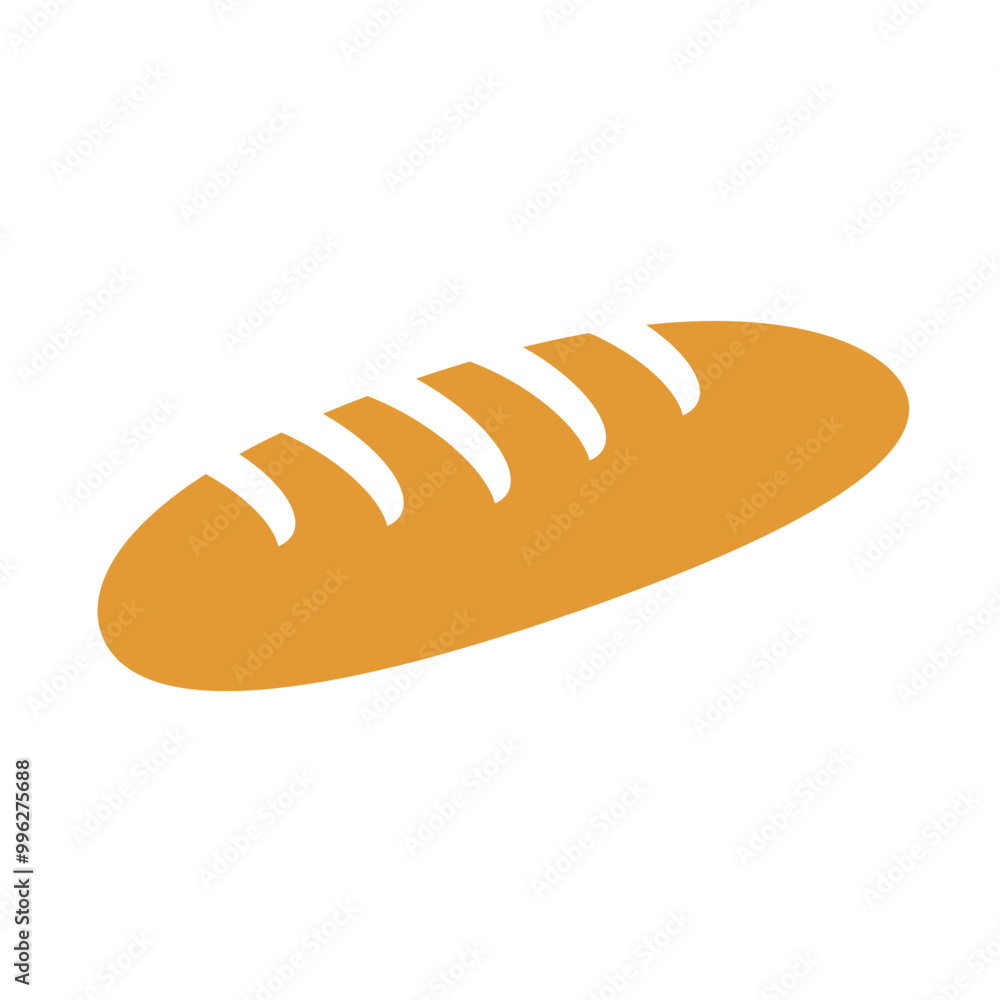 Flat design French bread icon. Vector. Flat design French bread icon. Vector.