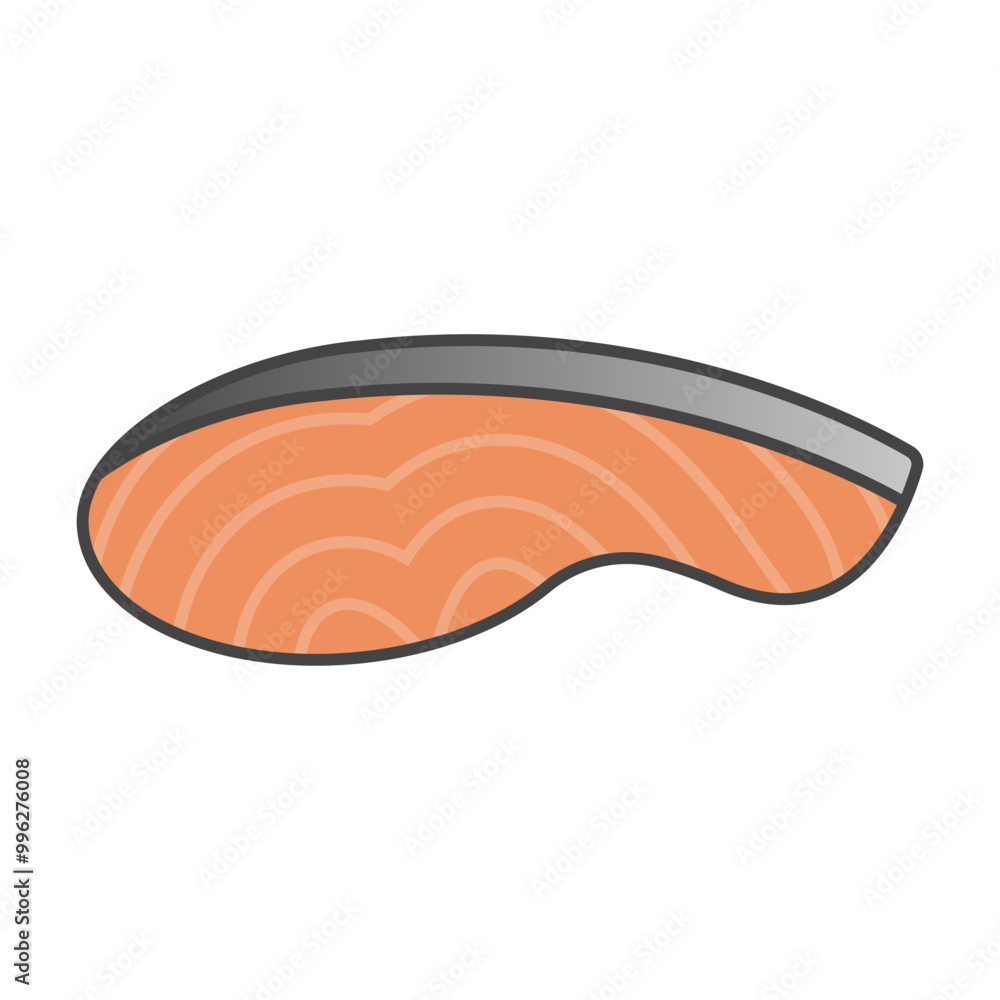 Fresh salmon fillet icon. Vector. Fresh salmon fillet icon. Vector.