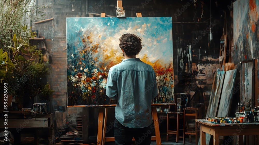 Captivating Landscape with Vibrant Flowers and Serene Sky Captivating Landscape with Vibrant Flowers and Serene Sky