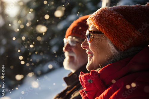 Winter Joy at Sunset  photo