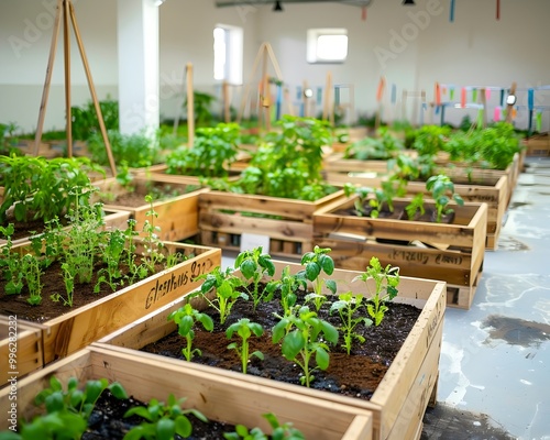 Urban Community Garden and Farming Workshop in Sustainable Indoor Growing Space