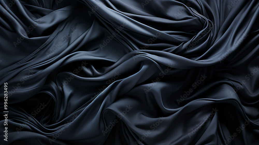 Obraz premium Black background with fabric texture generative AI
