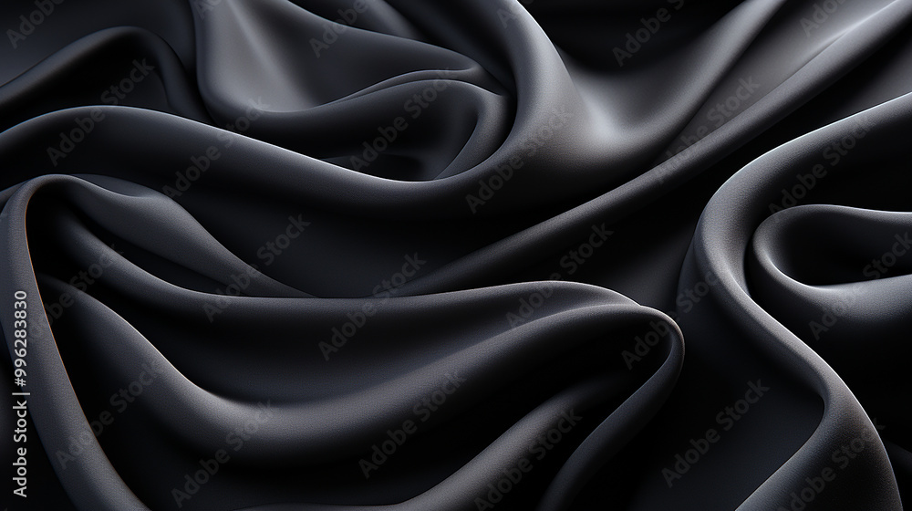 Obraz premium Black background with fabric texture generative AI