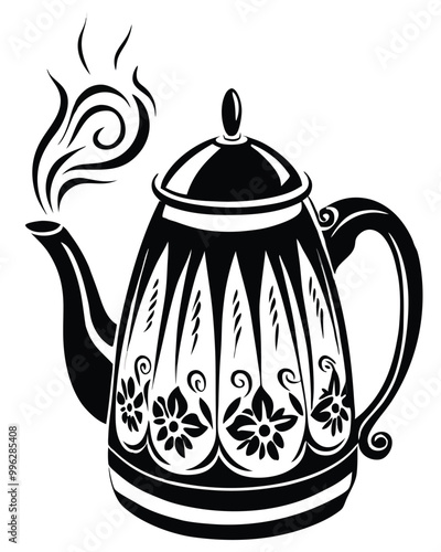 Kettle vector silhouette 