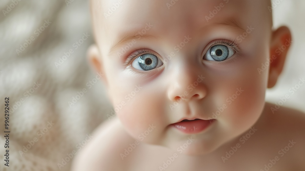 Happy baby smiling against a warm, golden bokeh background, creating a soft and joyful atmosphere. Happy baby smiling against a warm, golden bokeh background, creating a soft and joyful atmosphere.