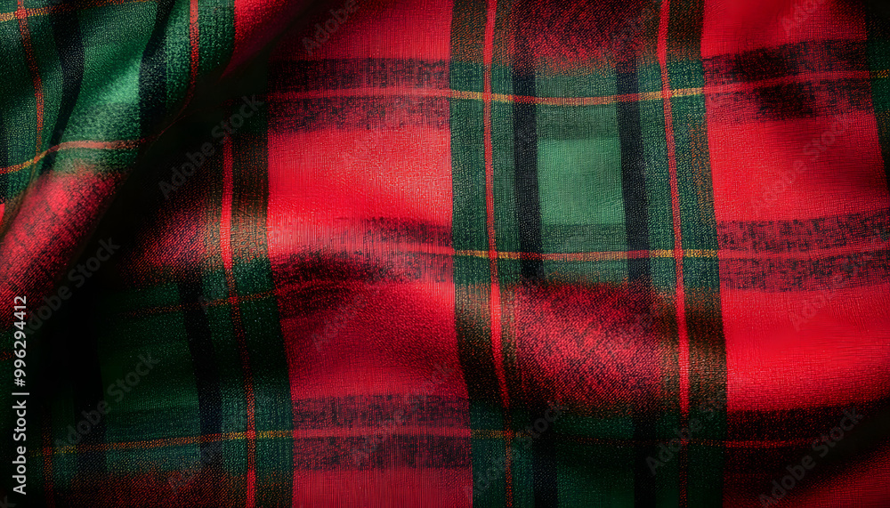 red and green plaid textured fabric background red and green plaid textured fabric background