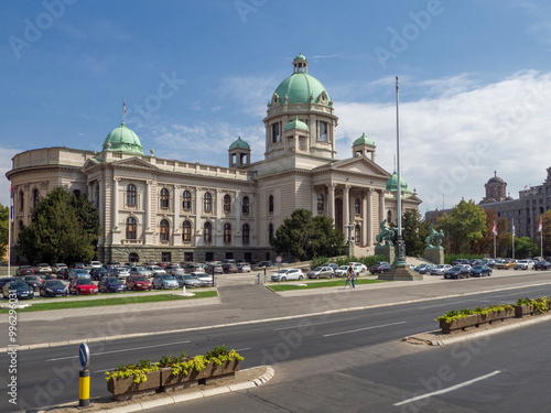 Europe, Serbia, Belgrade, The Parliament building of Serbia, Savski Venac district, New Belgrade photo