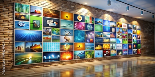 Wallpaper Mural A picture on a wall informative Vibrant engaging Generative By AI Torontodigital.ca