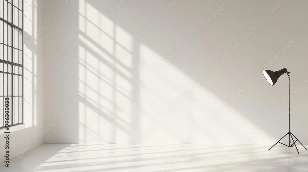 Obraz premium Bright high key lighting on a white background, ideal for fashion or product photography, clean and fresh