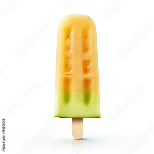 Fruit frozen ice on a wooden stick.