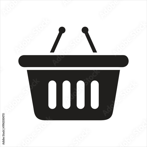 Shopping basket icon. Cost of living icon