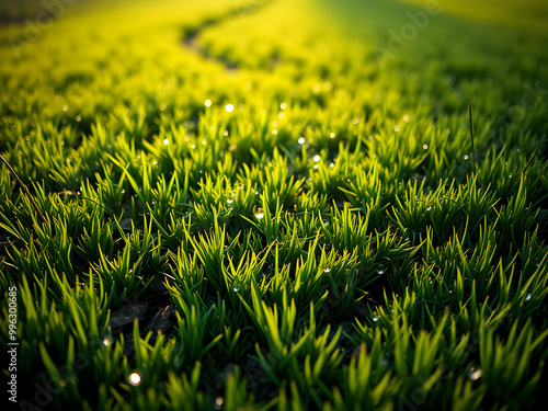 green grass in the sun
