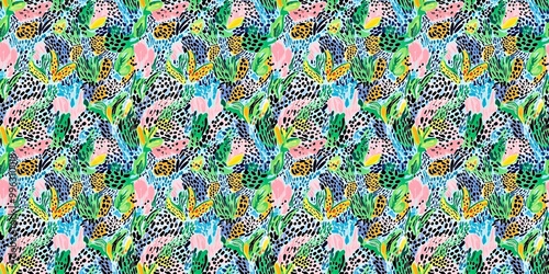 Wild pattern with a bold, untamed design. seamless background pattern