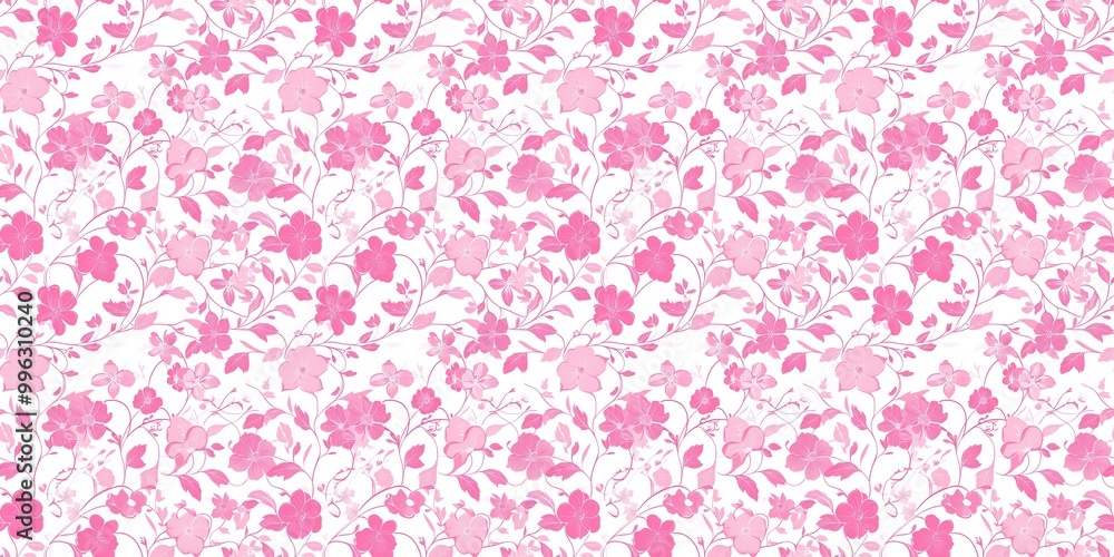 Pink floral pattern with a soft, feminine design. seamless background pattern Pink floral pattern with a soft, feminine design. seamless background pattern