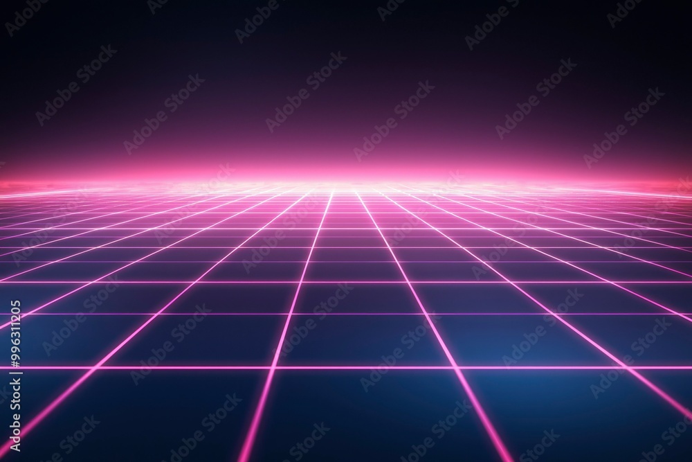 custom made wallpaper toronto digitalA Pink and Blue Digital Grid Horizon