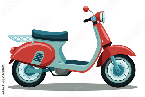 Moped vector illustration isolated on a white background