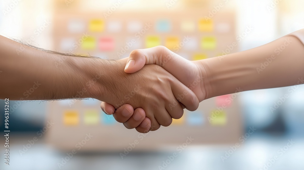 Close-Up of Two Hands Shaking in Business Setting Close-Up of Two Hands Shaking in Business Setting