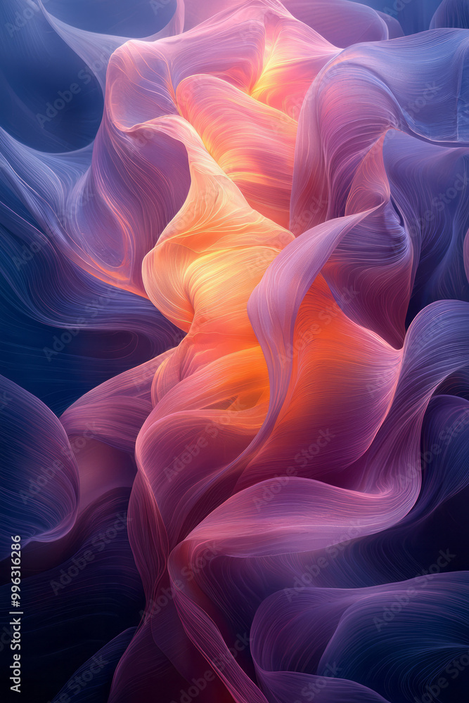 Wave-like abstract texture with flowing purple and blue gradients, Wave-like abstract texture with flowing purple and blue gradients,