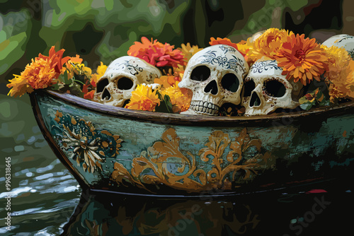 Discover the captivating allure of Day of the Dead skulls. Vibrant and symbolic, these stunning collections embody the beauty of life's eternal