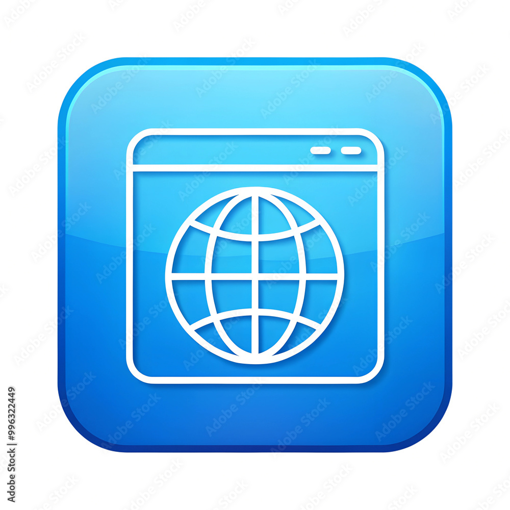 globe icon on internet button icon on transparent background globe icon on internet button icon on transparent background