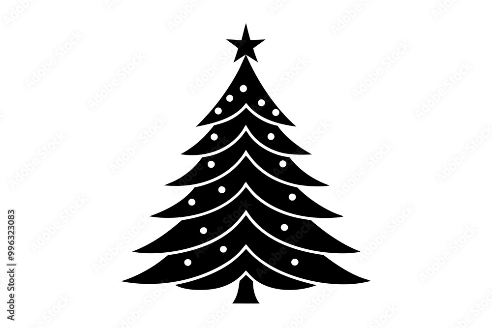 Obraz premium christmas tree illustration