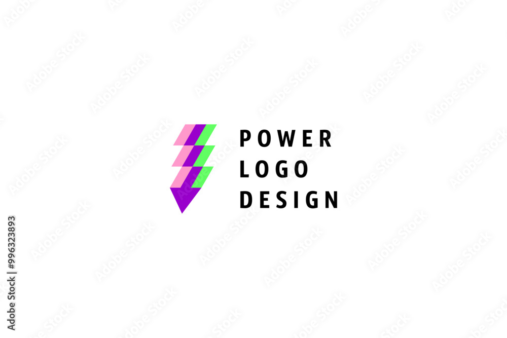 Obraz premium Power energy template logo design solution