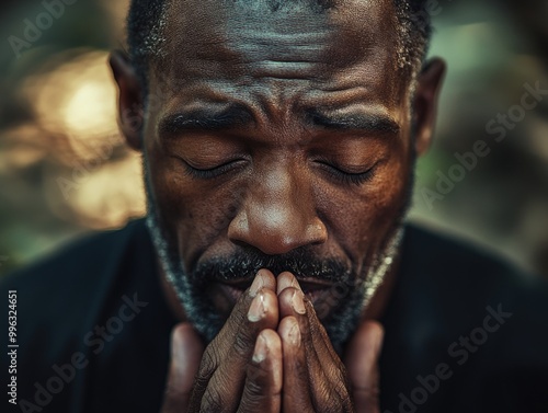 Contemplative Man in Prayer