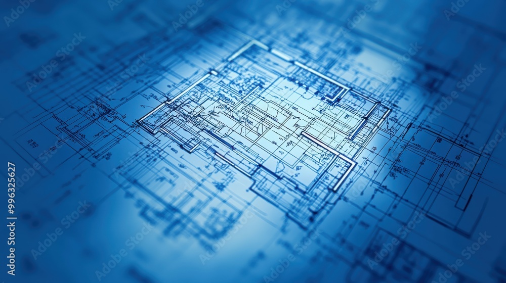 Realistic photo of a blueprint drawing, zoomed in on intricate design details, such as floor plans and structural components, with clean, crisp lines and annotations clearly visible Realistic photo of a blueprint drawing, zoomed in on intricate design details, such as floor plans and structural components, with clean, crisp lines and annotations clearly visible