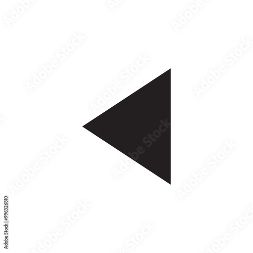 Free Download Left Caret Arrow Icon Glyph Style. Simple Direction Symbol Vector Illustration — Pixel-perfect Icon. - GFXLoad