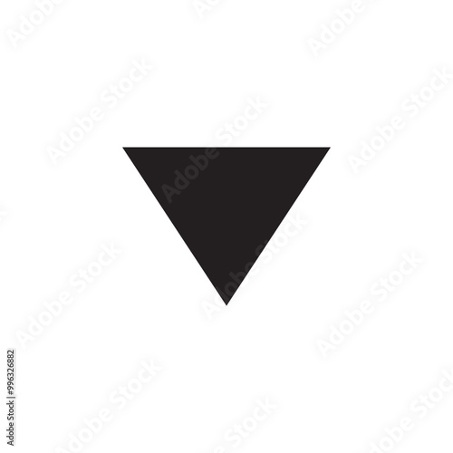 Free Download Caret Down Arrow Icon Glyph Style. Simple Direction Symbol Vector Illustration — Pixel-perfect Icon. - GFXLoad