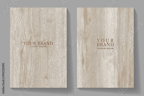Elegant wood vector texture set. Modern textured background collection for cover design, invitation, brochure, booklet, flyer, note book, menu design. Luxury background.