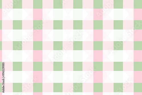 Pink and white pattern tablecloth green.