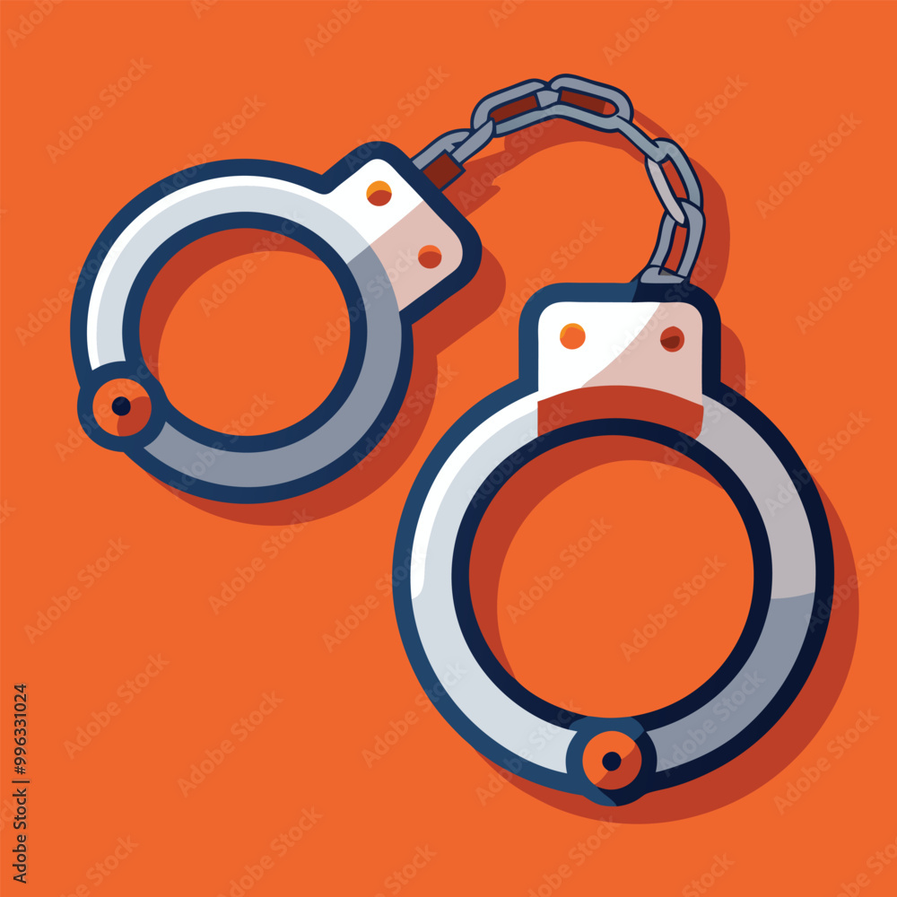 illustration of a handcuffs illustration of a handcuffs