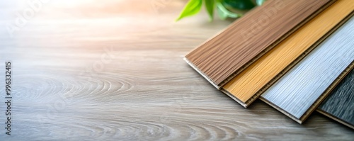 Luxurious Eco-Friendly Vinyl Planks for Home Upgrades - Close-Up of Sound-Insulating Flooring for a Quiet and Comfortable Room Atmosphere photo