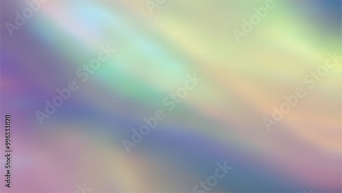 Abstract empty gradient retro background with holographic effect. Isolated emblem, sticker, icon, hologram with rainbow texture of mother-of-pearl, shell. Template for banner, wallpaper. Vector EPS10